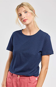 Einfarbiges T-Shirt - Baumwolle und Leinen 55,00 €