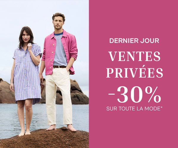Du 14 au 24 juin ventes privées -30% sur toute la mode*
