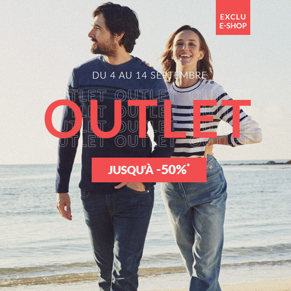 Exclu e-shop Outlet du 4 au 14 septembre jusqu'à -50%