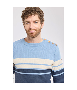 Pull marin avec coudières - laine 119,00 €