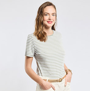 T-shirt rayé - coton et lin 55,00 €