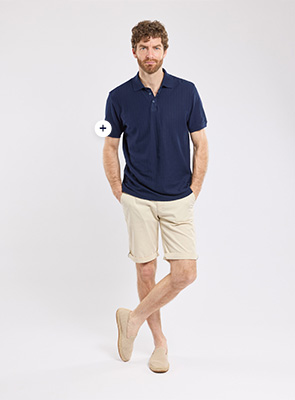 Polo maille texturée - coton 85,00 €