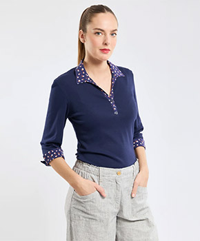 Polo motifs floraux - coton 69,00 €